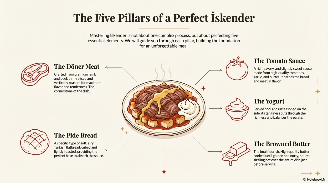 Iskender Kebab step 2 visual guide