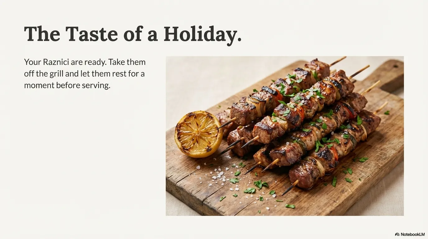 The Taste of a Holiday Your Raznjici are ready